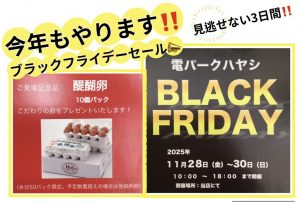 今年もやります！BLACK FRIDAY SALE！